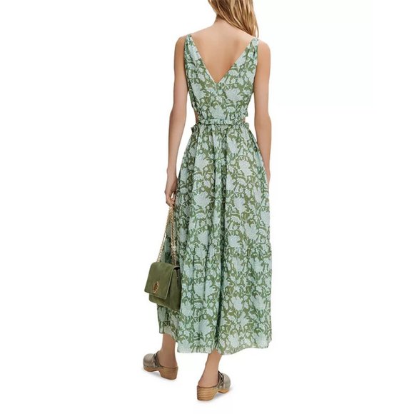 NEW Maje Size 38 (Medium) Women's Runitale Cutout Dress Maxi - Green - Picture 3 of 3